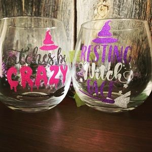 Stemless Wine Glass Halloween Set